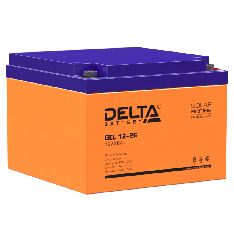 Аккумулятор DELTA GEL 12-26 Фото 1 Аккумулятор DELTA GEL 12-26 Обзор-Фото 1