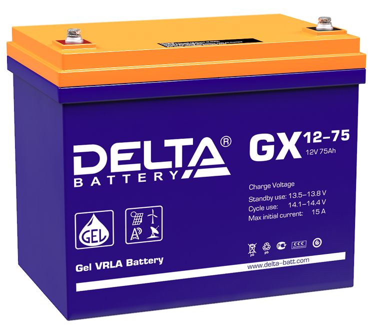 Аккумулятор DELTA GX 12-75 Фото 1 Аккумулятор DELTA GX 12-75 Обзор-Фото 1
