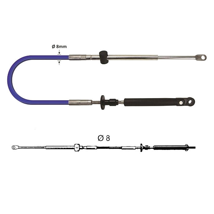 Трос дистанционного управления Ultraflex Mach14, (12 футов - 3,6 м) Фото 1 Трос дистанционного управления Ultraflex Mach14, (12 футов - 3,6 м) Обзор-Фото 1