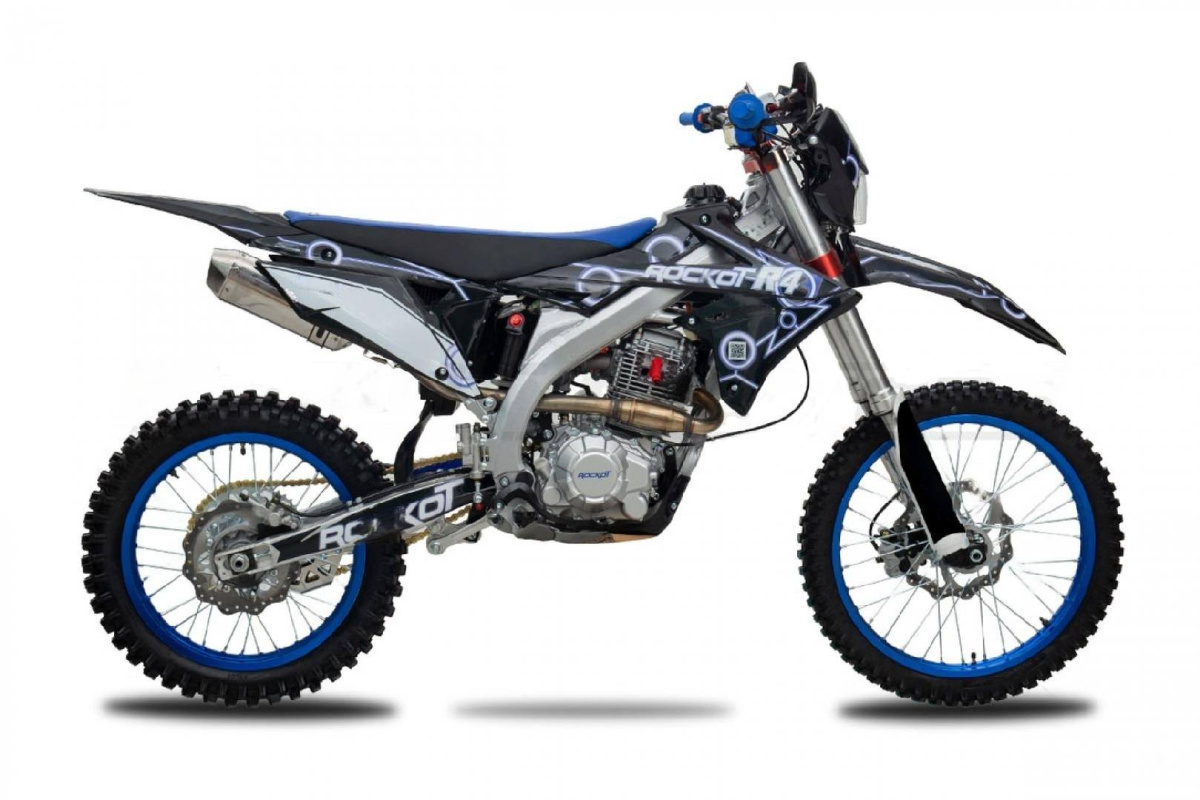 Мотоцикл кроссовый эндуро ROCKOT R4-250 Blue Trone 21/18 172FMM (2021 г.) Фото 1 Мотоцикл кроссовый эндуро ROCKOT R4-250 Blue Trone 21/18 172FMM (2021 г.) Обзор-Фото 1