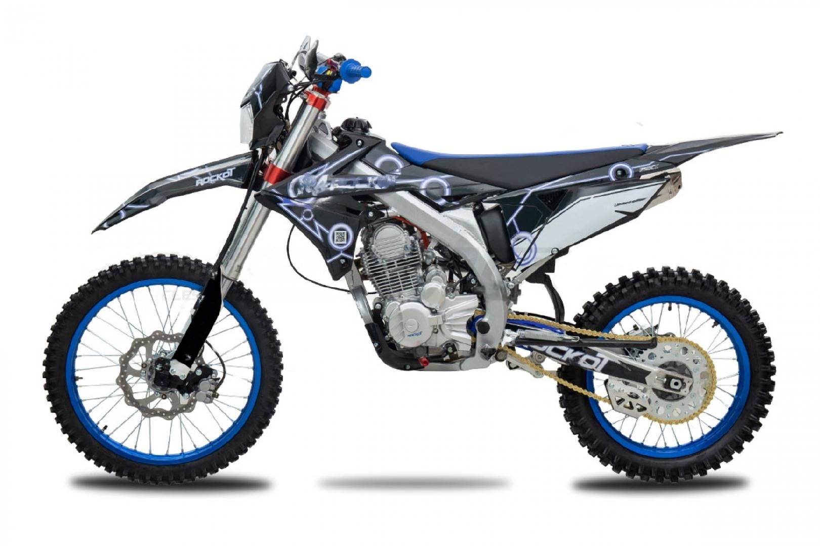 Мотоцикл кроссовый эндуро ROCKOT R4-250 Blue Trone 21/18 172FMM (2021 г.) Фото 2 Мотоцикл кроссовый эндуро ROCKOT R4-250 Blue Trone 21/18 172FMM (2021 г.) Обзор-Фото 2