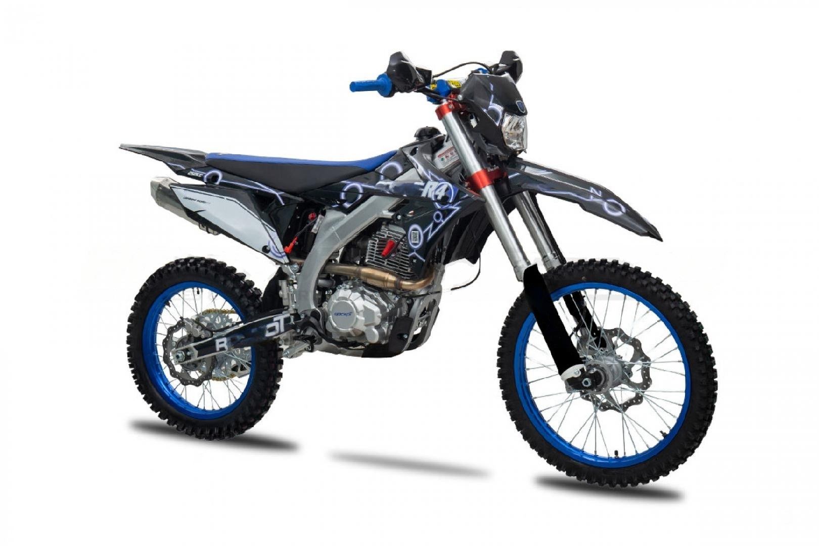 Мотоцикл кроссовый эндуро ROCKOT R4-250 Blue Trone 21/18 172FMM (2021 г.) Фото 4 Мотоцикл кроссовый эндуро ROCKOT R4-250 Blue Trone 21/18 172FMM (2021 г.) Обзор-Фото 4