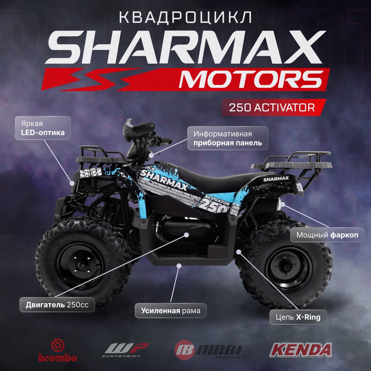 Квадроцикл SHARMAX Activator 250 Фото 2 Квадроцикл SHARMAX Activator 250 Обзор-Фото 2