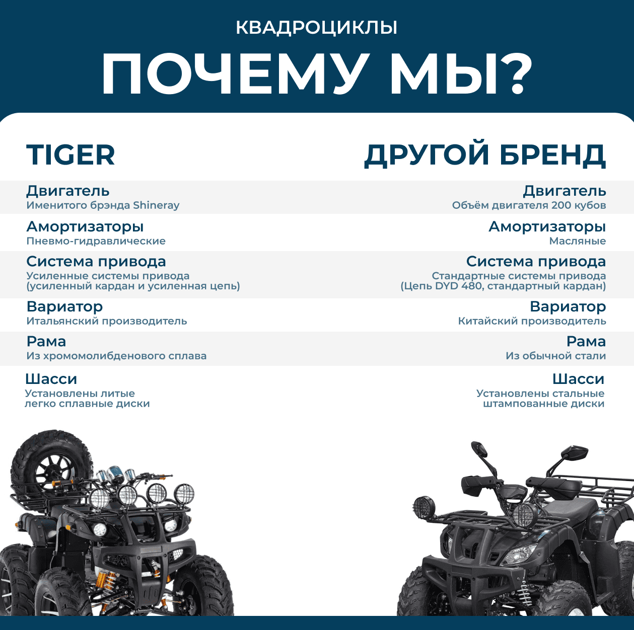Квадроцикл TIGER Extra 175cc (2024) Фото 11 Квадроцикл TIGER Extra 175cc (2024) Обзор-Фото 11