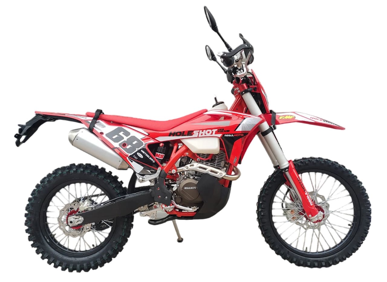 Мотоцикл кроссовый эндуро REGULMOTO Holeshot Red Edition Фото 1 Мотоцикл кроссовый эндуро REGULMOTO Holeshot Red Edition Обзор-Фото 1