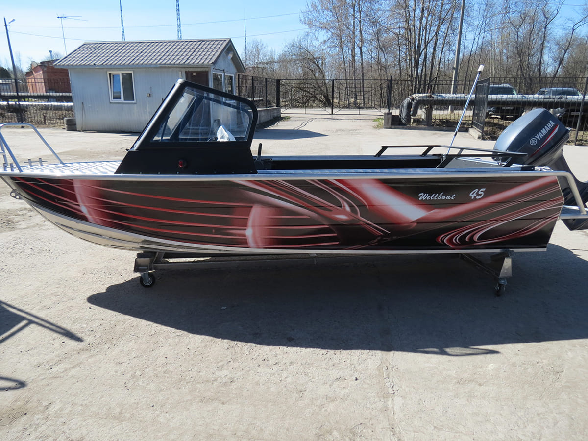 Катер-лодка алюминиевая WELLBOAT 45i Фото 2 Катер-лодка алюминиевая WELLBOAT 45i Обзор-Фото 2