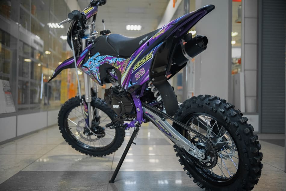Мотоцикл BSE MX 125 17/14 Purple Dragon PITBIKE Фото 4 Мотоцикл BSE MX 125 17/14 Purple Dragon PITBIKE Обзор-Фото 4