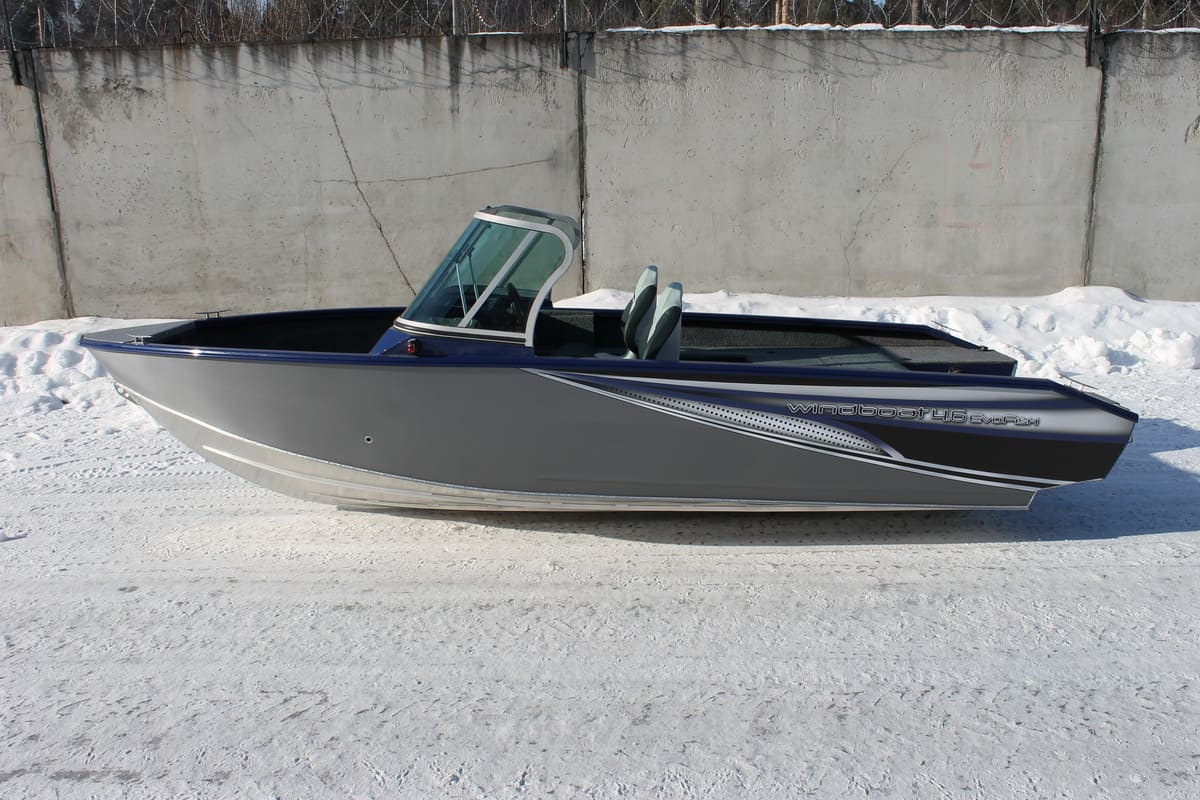 Катер-лодка алюминиевая WINDBOAT 4.6 DC EvoFish Фото 2 Катер-лодка алюминиевая WINDBOAT 4.6 DC EvoFish Обзор-Фото 2