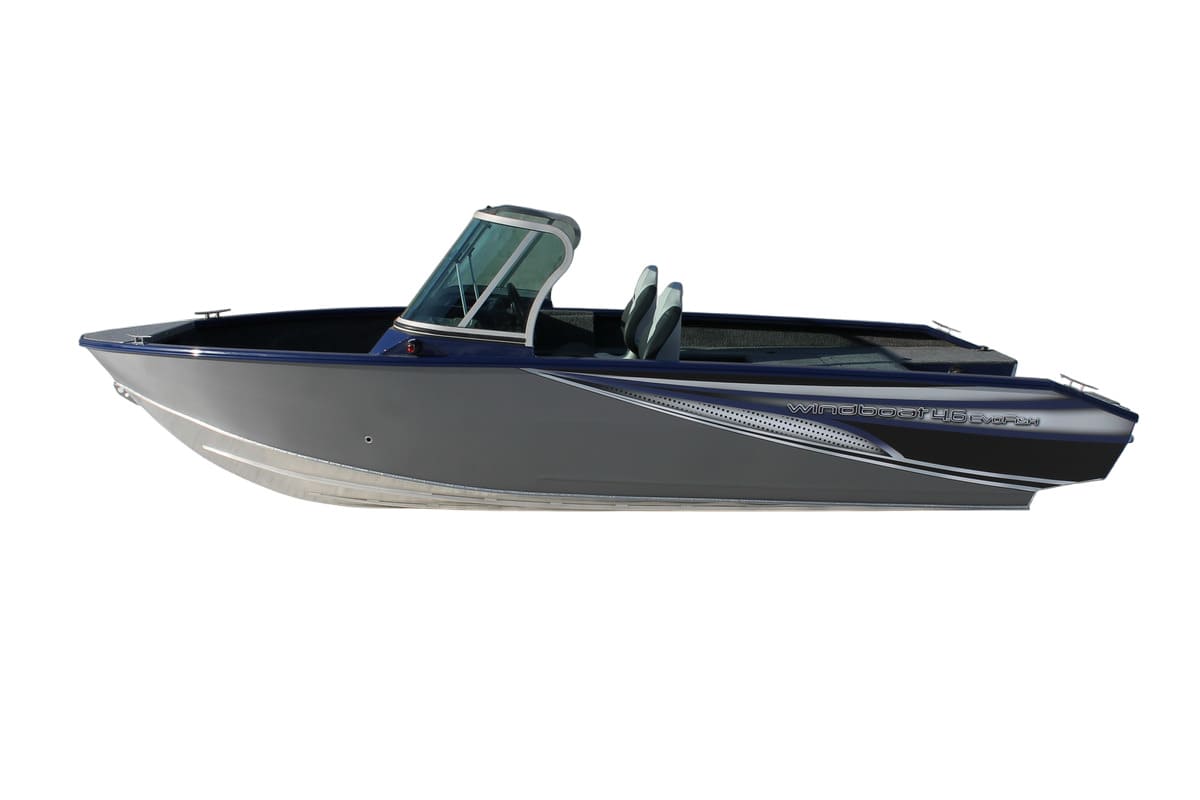 Катер-лодка алюминиевая WINDBOAT 4.6 DC EvoFish Фото 1 Катер-лодка алюминиевая WINDBOAT 4.6 DC EvoFish Обзор-Фото 1
